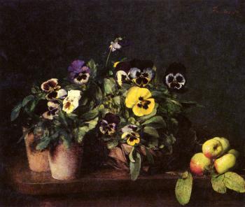 亨利 方丹 拉圖爾 Still Life With Pansies